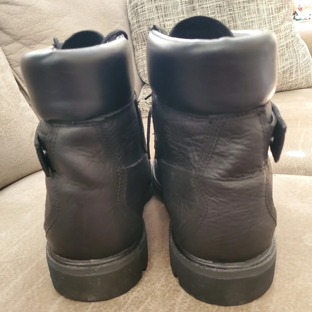 Timberland 6 Premium Foundry Waterproof Boot Black Leather Mens Size 13
